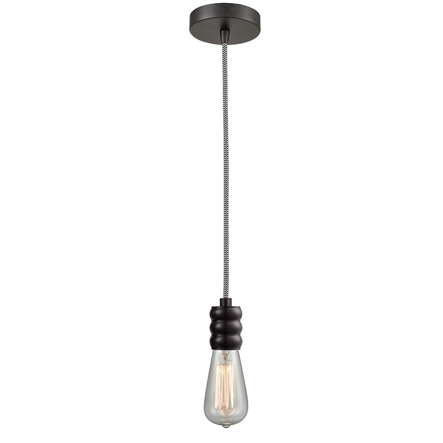 Innovations Gatsby Bare Bulb Mini Pendant, OBZ/Zebra Cord
