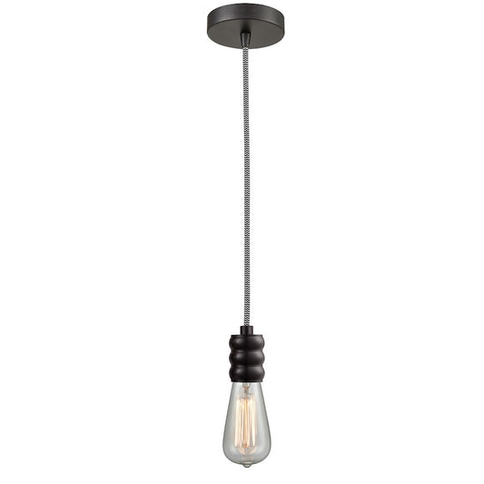 Innovations Gatsby Bare Bulb Mini Pendant, OBZ/Zebra Cord