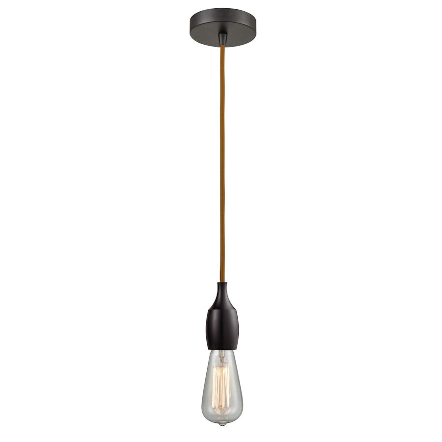 Innovations Chelsea Bare Bulb Mini Pendant, OBZ/Amber/Copper