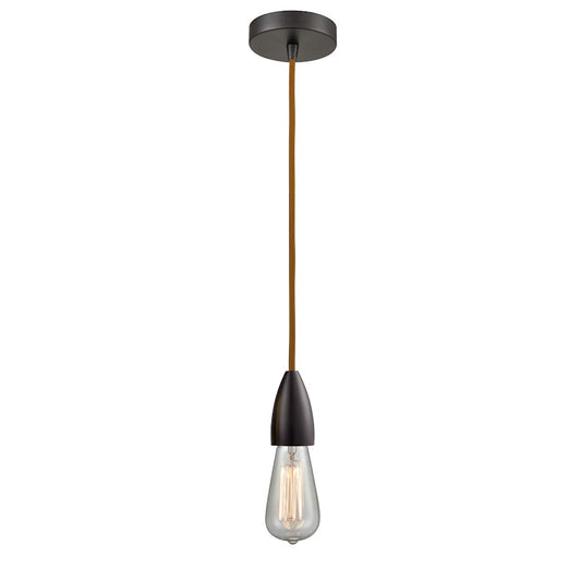 Innovations Fairchild Bare Bulb Mini Pendant, OBZ/Copper Cord