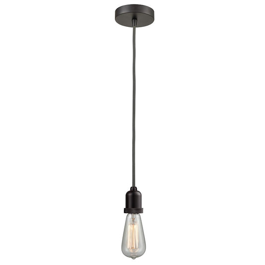 Innovations Whitney Bare Bulb Mini Pendant, OBZ/Gray Cord