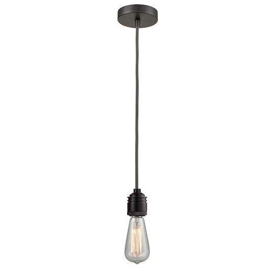 Innovations Winchester Bare Bulb Mini Pendant, OBZ/Gray Cord