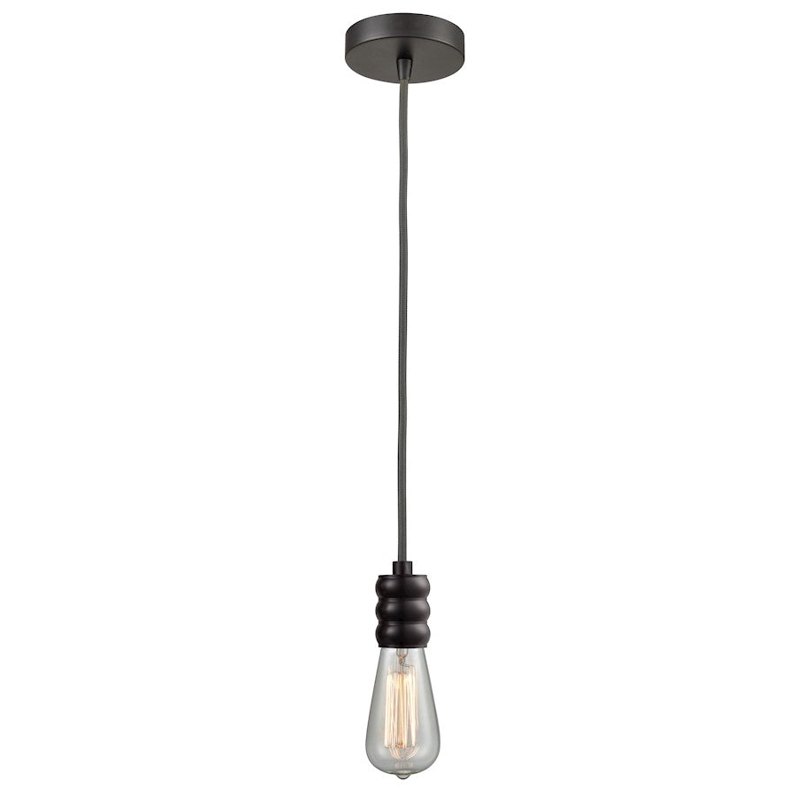 Innovations Gatsby Bare Bulb Mini Pendant, OBZ/Gray Cord