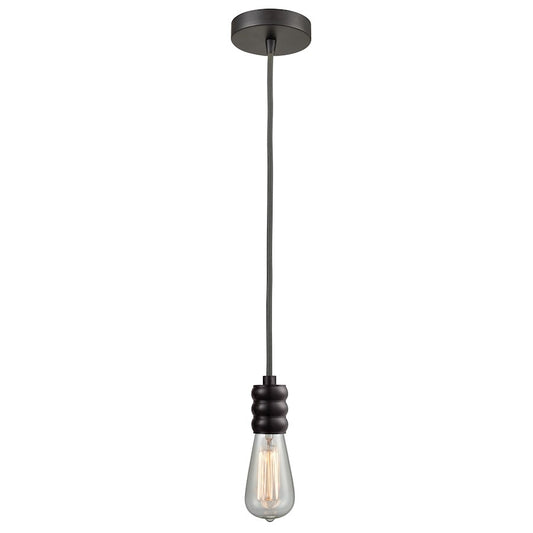 Innovations Gatsby Bare Bulb Mini Pendant, OBZ/Gray Cord