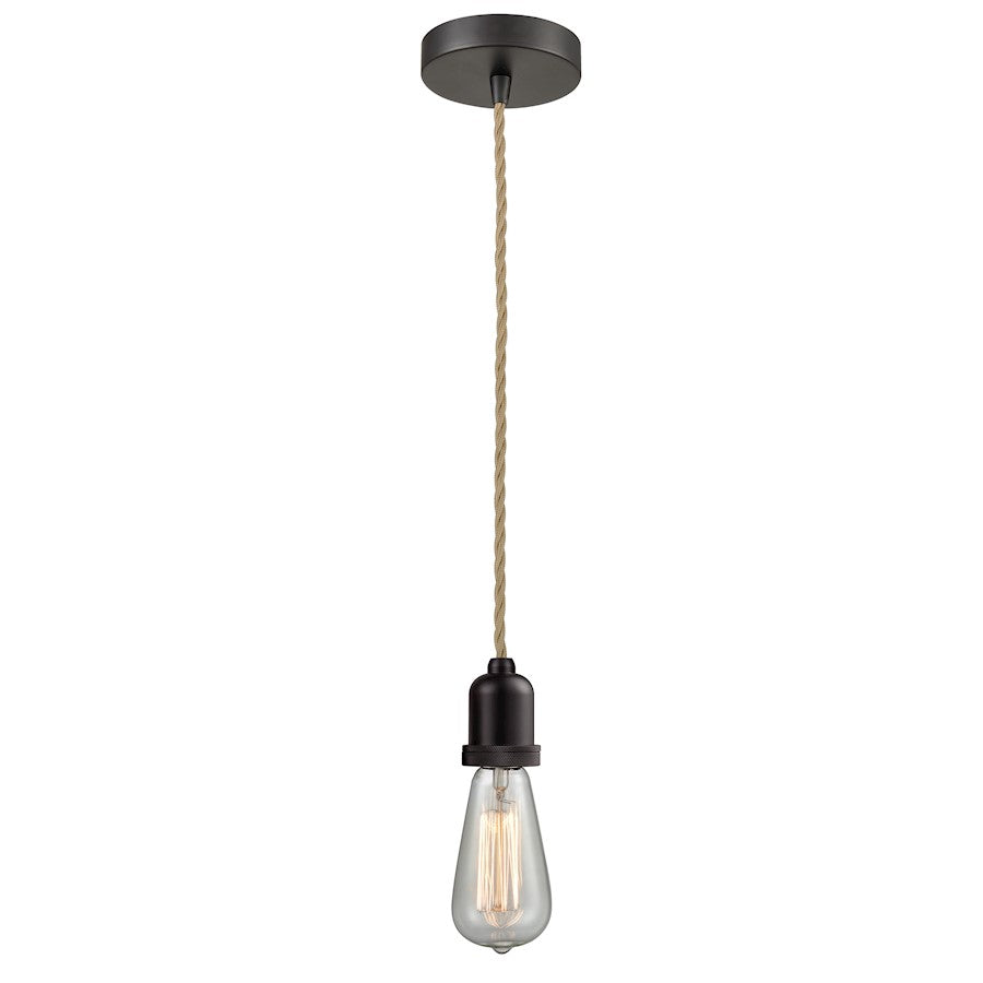 Innovations Whitney Bare Bulb Mini Pendant, OBZ/Rope Cord
