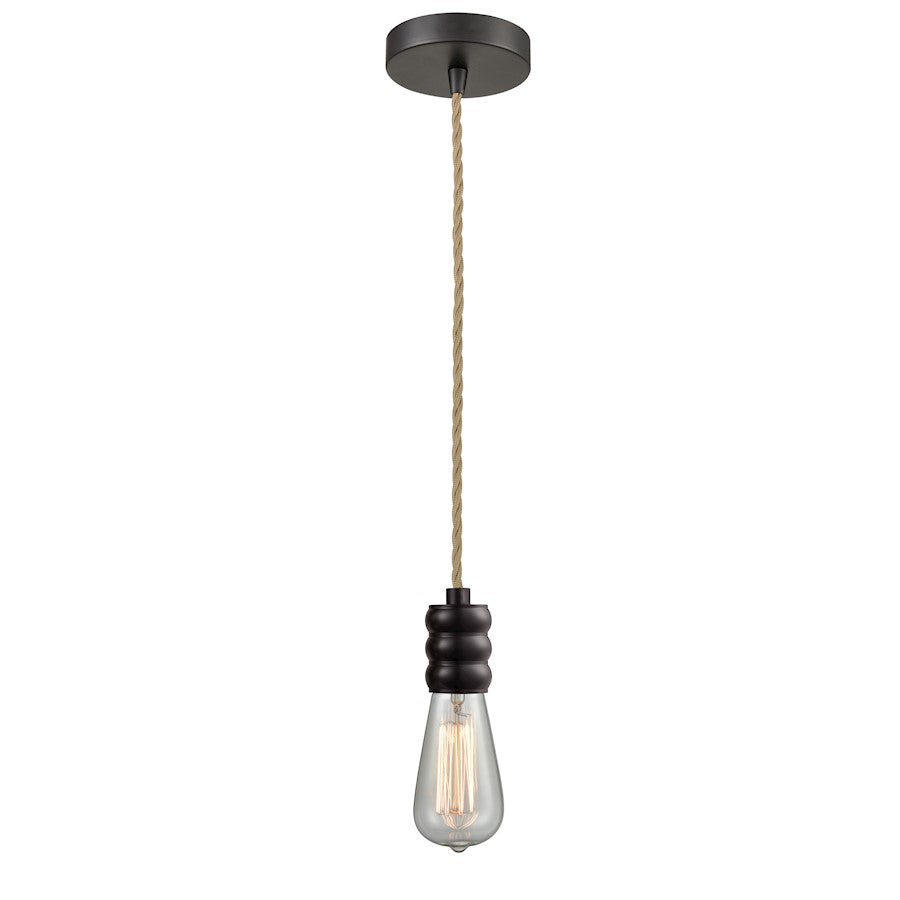 Innovations Gatsby Bare Bulb Mini Pendant, OBZ/Rope Cord