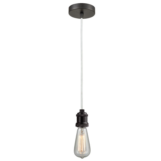 Innovations Edison Bare Bulb Mini Pendant, OBZ/Amber/White Cord