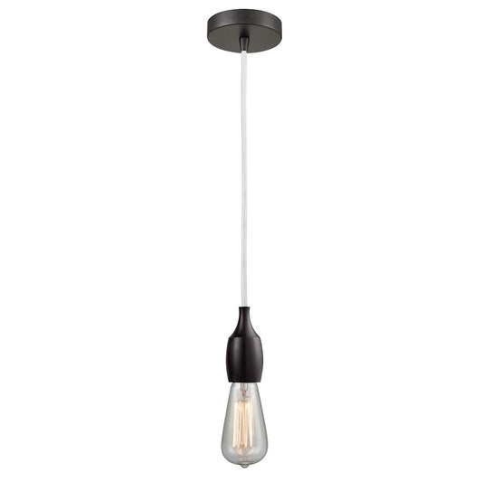 Innovations Chelsea Bare Bulb Mini Pendant, OBZ/Amber/White Cord