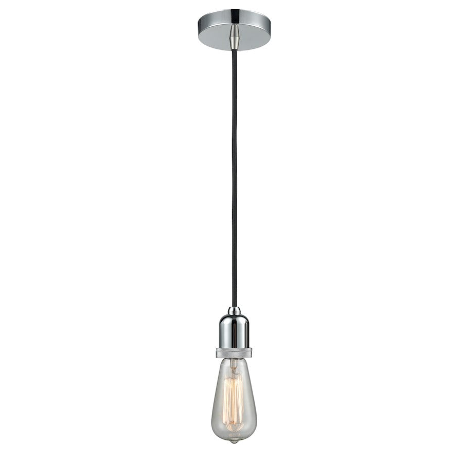Innovations Whitney Bare Bulb Mini Pendant, P Chrome/Black Cord
