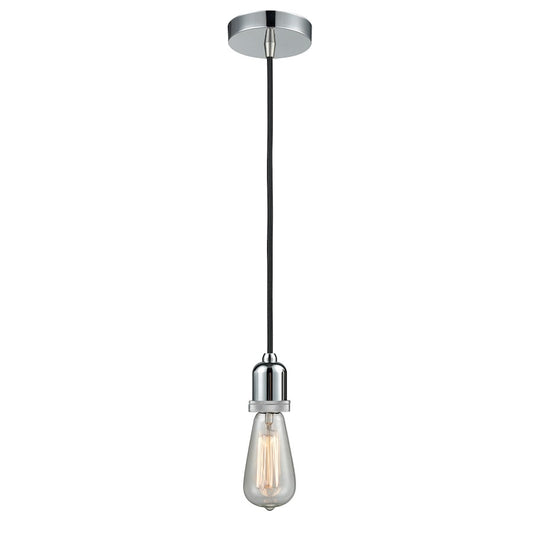 Innovations Whitney Bare Bulb Mini Pendant, P Chrome/Black Cord