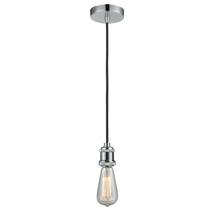 Innovations Edison Bare Bulb Mini Pendant, PC/Amber/BK