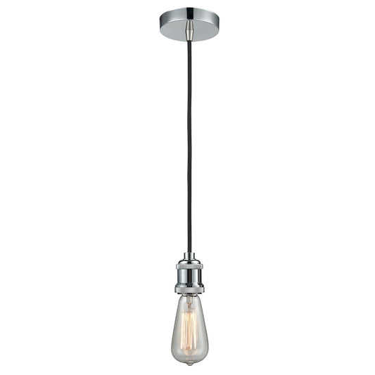Innovations Edison Bare Bulb Mini Pendant, PC/Amber/BK