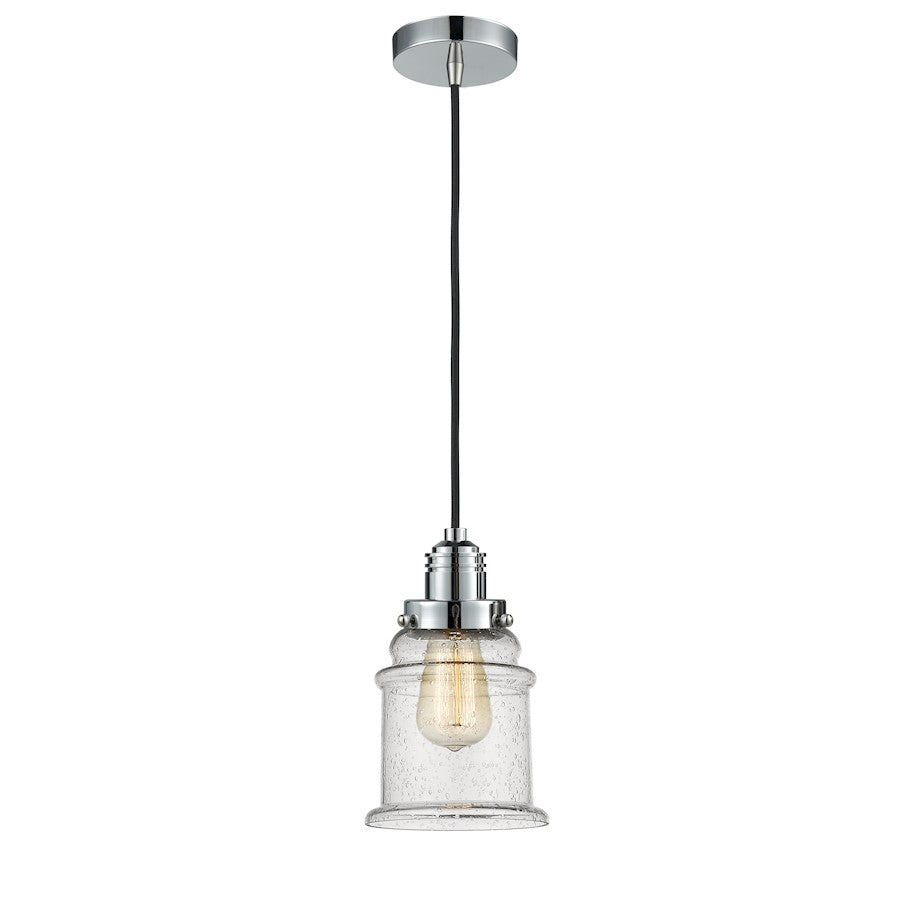 Innovations Canton 2-Light Mini Pendant | Industrial Polished Chrome and Seedy Glass | Kitchen Island & Dining Room | Model 100PC-10BK-2H-PC-G184