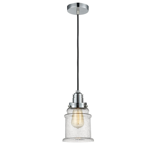 Innovations Canton 2-Light Mini Pendant | Industrial Polished Chrome and Seedy Glass | Kitchen Island & Dining Room | Model 100PC-10BK-2H-PC-G184