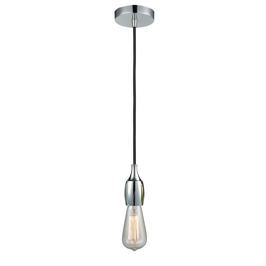 Innovations Chelsea Bare Bulb Mini Pendant, PC/Amber/BK