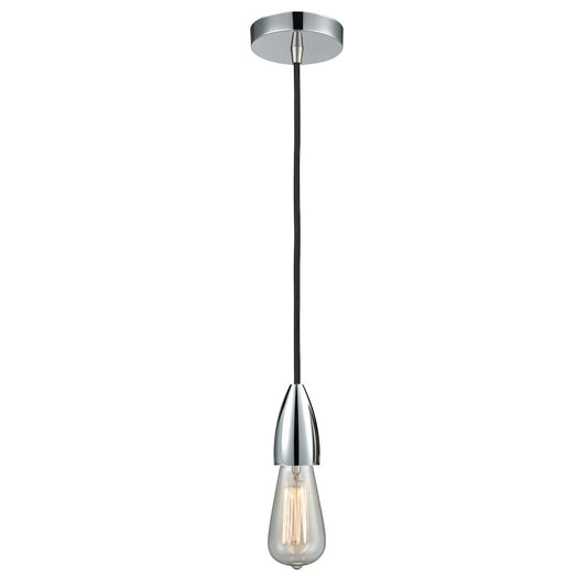 Innovations Fairchild Bare Bulb Mini Pendant, PC/BK