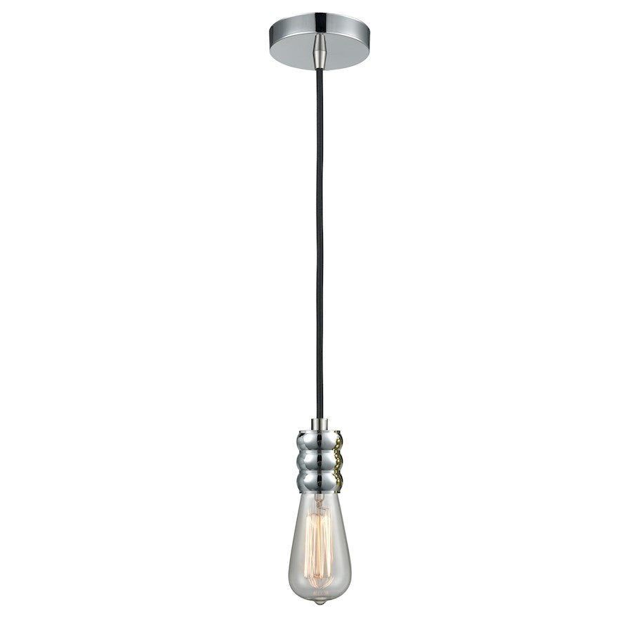 Innovations Gatsby Bare Bulb Mini Pendant, P Chrome/Black Cord