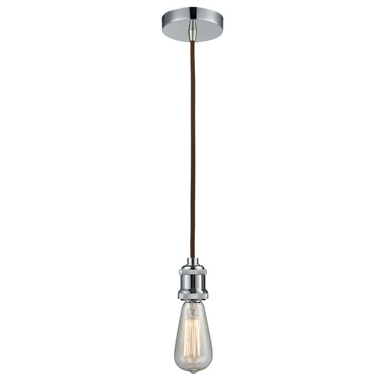 Innovations Edison Bare Bulb Mini Pendant, PC/Amber/Brown