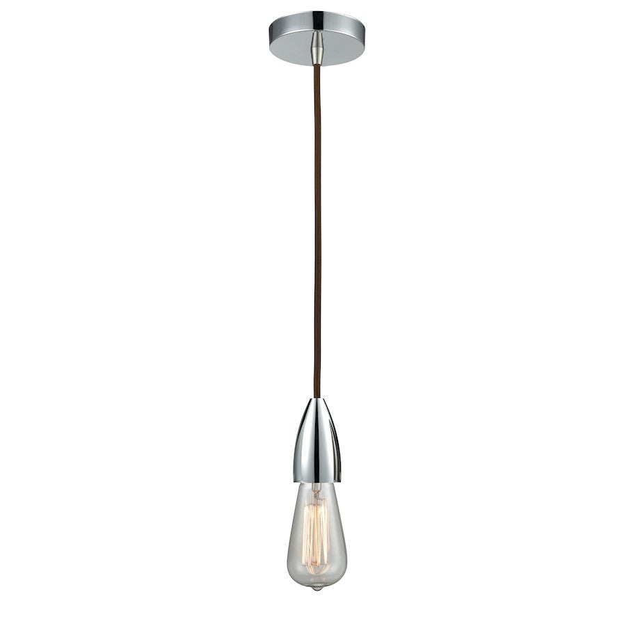 Innovations Fairchild Bare Bulb Mini Pendant, PC/Brown