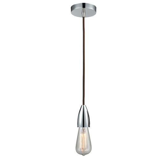 Innovations Fairchild Bare Bulb Mini Pendant, PC/Brown