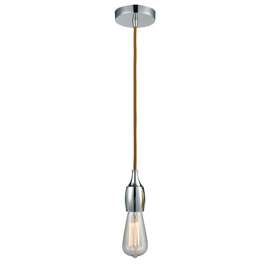 Innovations Chelsea Bare Bulb Mini Pendant, PC/Amber/Copper