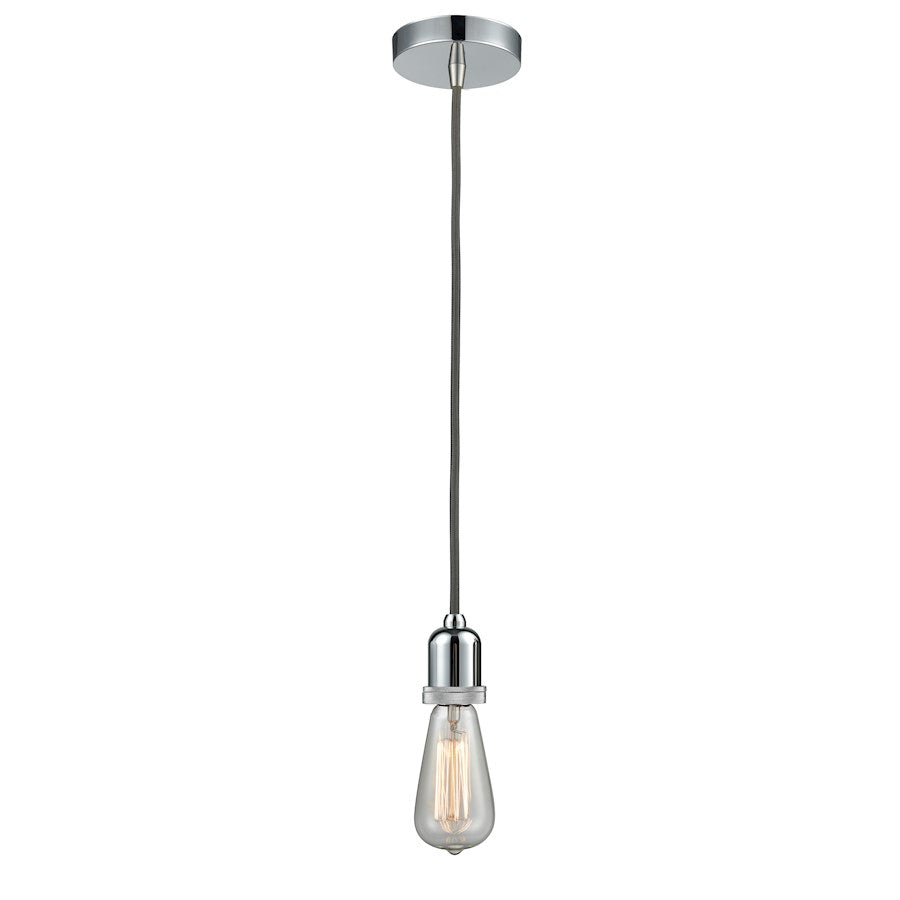 Innovations Whitney Bare Bulb Mini Pendant, P Chrome/Gray Cord