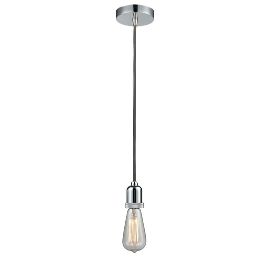 Innovations Whitney Bare Bulb Mini Pendant, P Chrome/Gray Cord