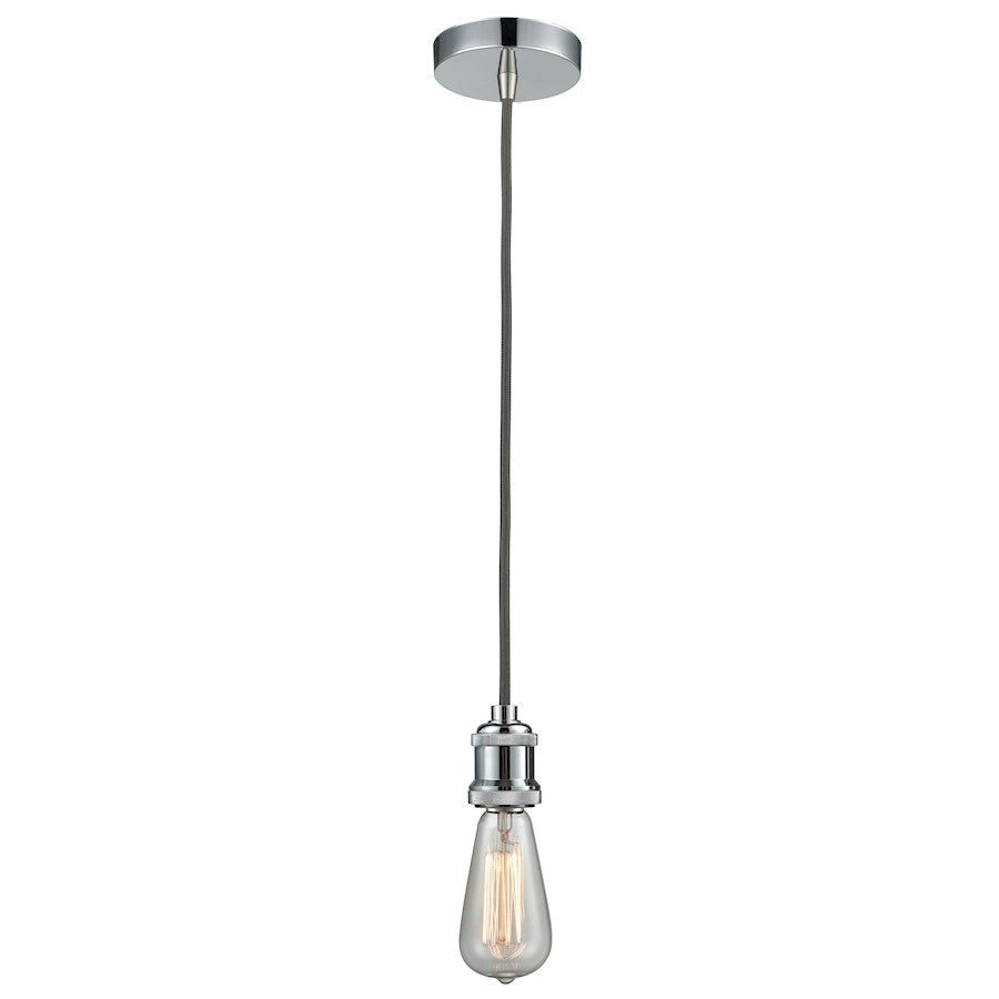 Innovations Edison Bare Bulb Mini Pendant, PC/Amber/Gray