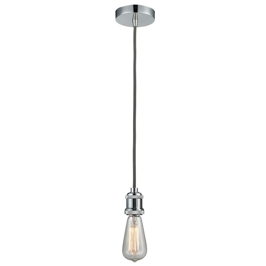 Innovations Edison Bare Bulb Mini Pendant, PC/Amber/Gray