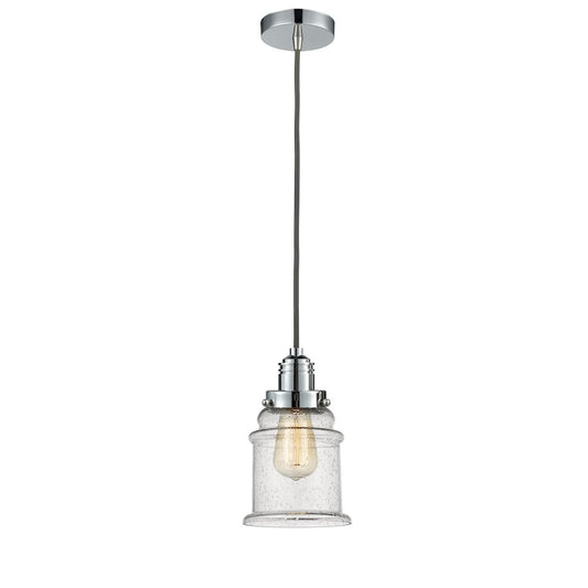 Innovations Winchester Canton 2-Light Mini Pendant | Industrial Polished Chrome and Seeded Glass | Kitchen Island | Model 100PC-10GY-2H-PC-G184