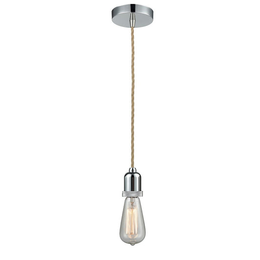 Innovations Whitney Bare Bulb Mini Pendant, P Chrome/Rope Cord