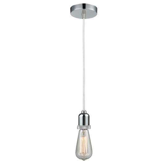 Innovations Whitney Bare Bulb Mini Pendant, P Chrome/White Cord