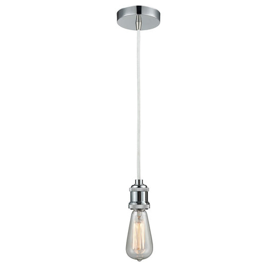 Innovations Edison Bare Bulb Mini Pendant, PC/Amber/WH