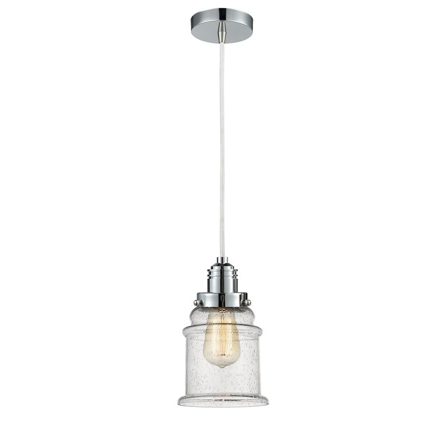Innovations Canton 2-Light Mini Pendant | Polished Chrome and Seedy Glass | Kitchen Island & Dining Room | 11.25in H | Model 100PC-10W-2H-PC-G184