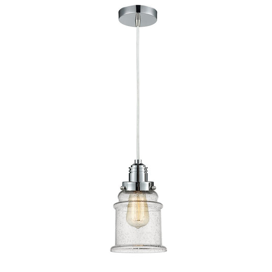 Innovations Canton 2-Light Mini Pendant | Polished Chrome and Seedy Glass | Kitchen Island & Dining Room | 11.25in H | Model 100PC-10W-2H-PC-G184