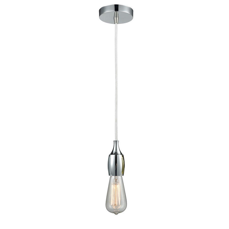 Innovations Chelsea Bare Bulb Mini Pendant, PC/Amber/WH