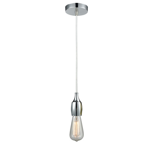 Innovations Chelsea Bare Bulb Mini Pendant, PC/Amber/WH