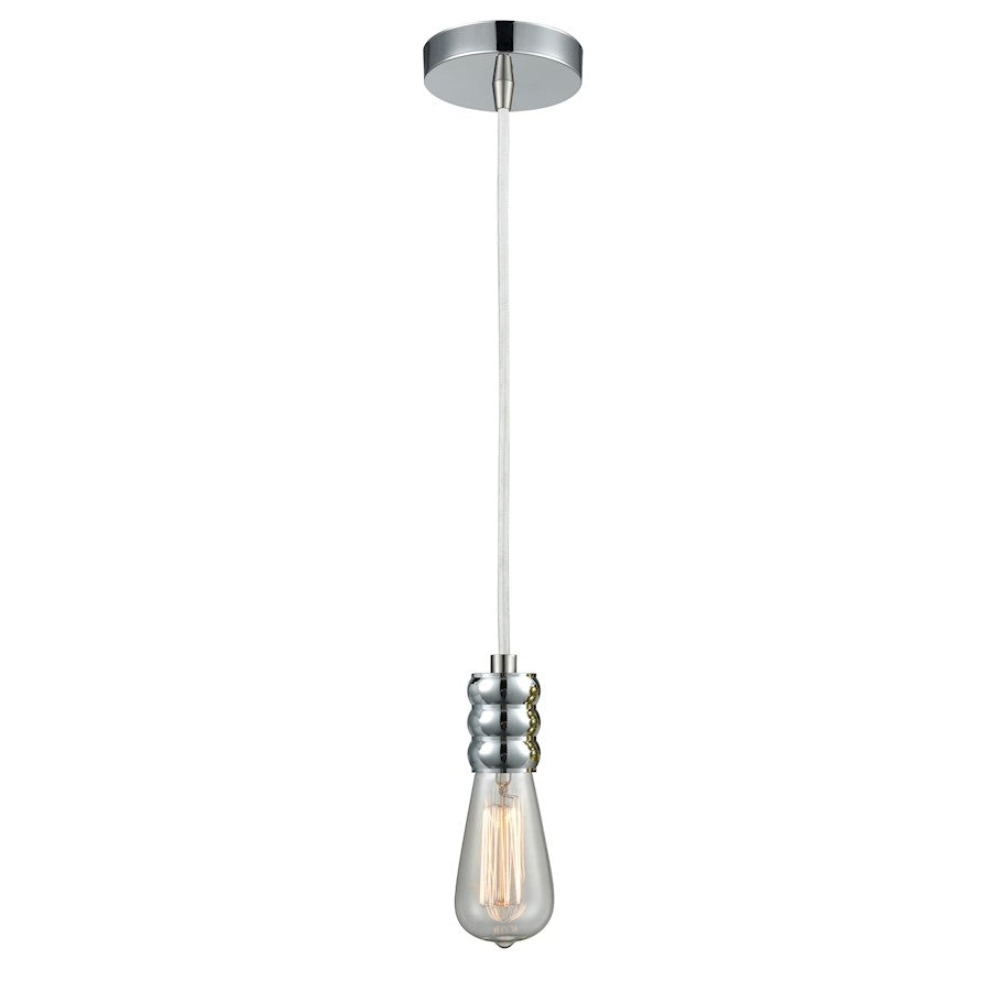 Innovations Gatsby Bare Bulb Mini Pendant, P Chrome/White Cord
