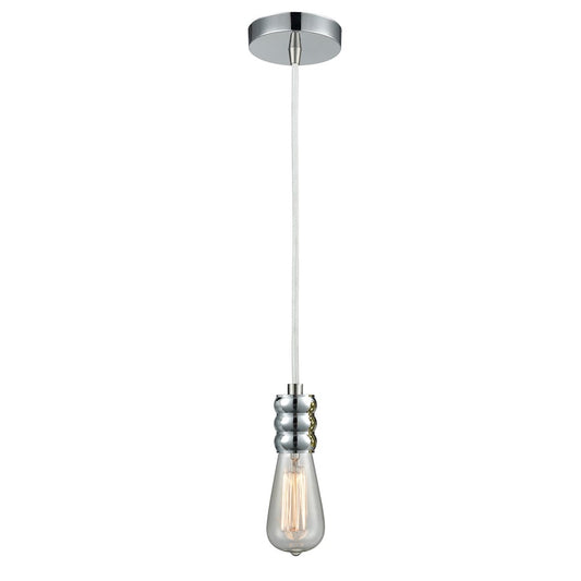 Innovations Gatsby Bare Bulb Mini Pendant, P Chrome/White Cord