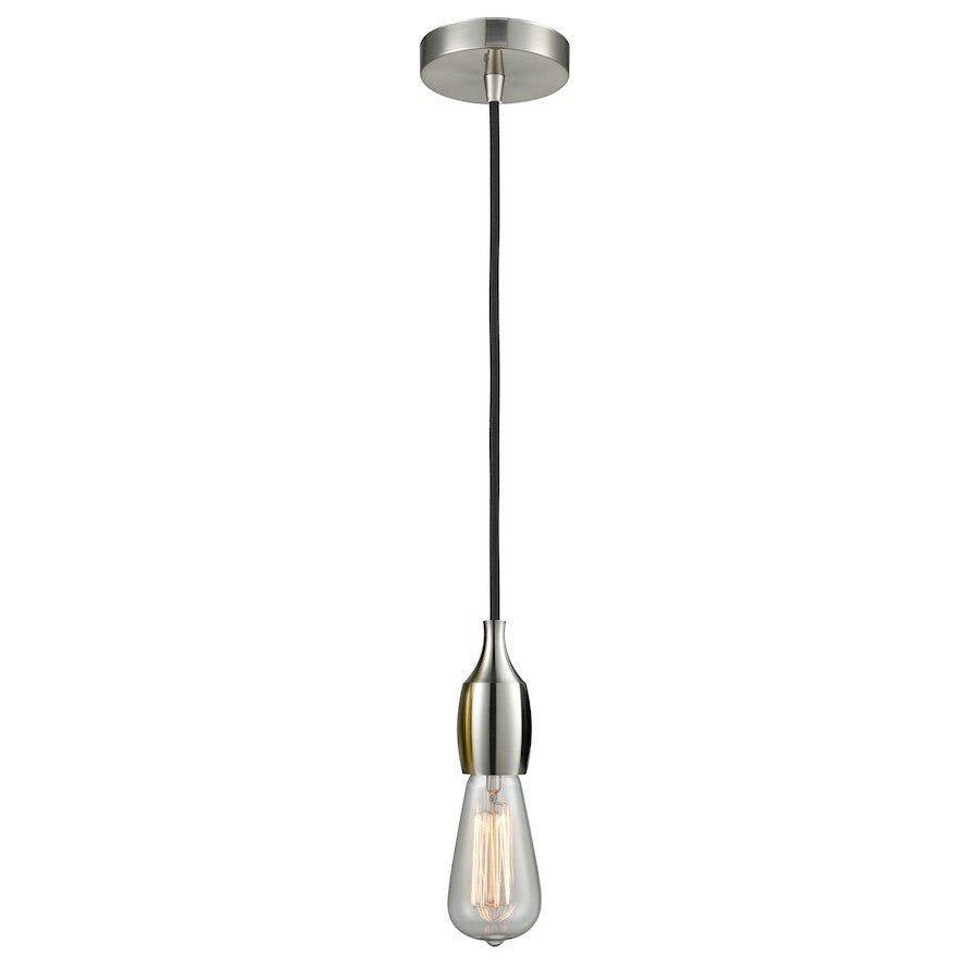 Innovations Chelsea Bare Bulb Mini Pendant, SN/Amber/BK