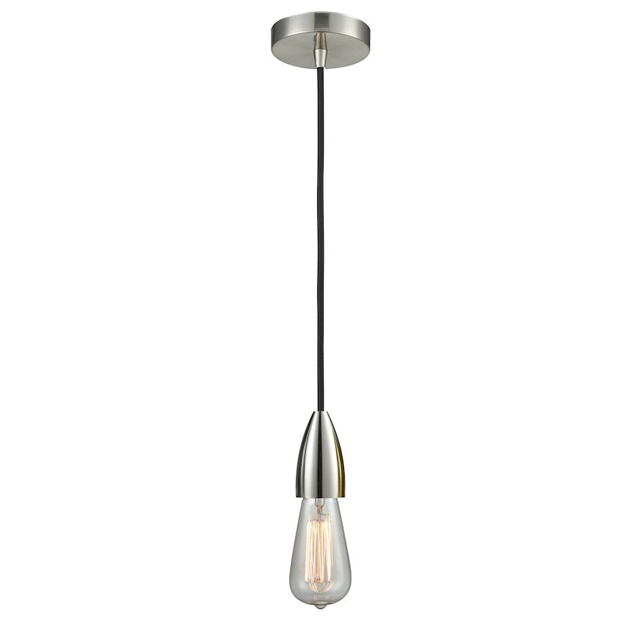 Innovations Fairchild Bare Bulb Mini Pendant, SN/BK