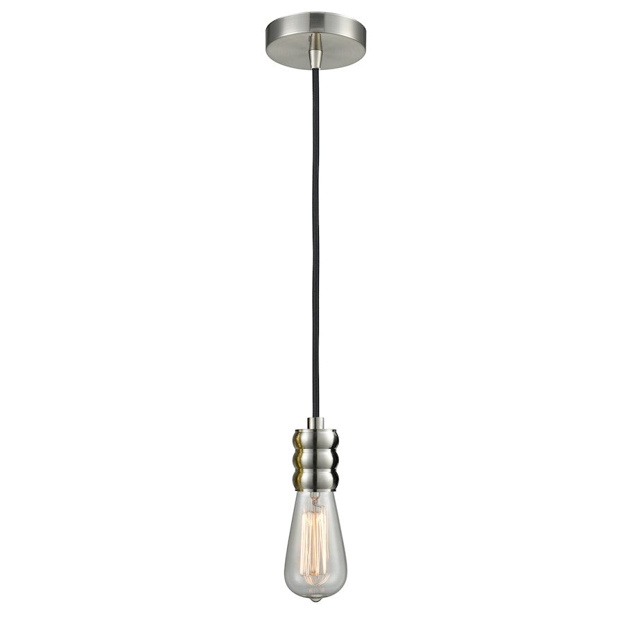 Innovations Gatsby Bare Bulb Mini Pendant, SN/BK