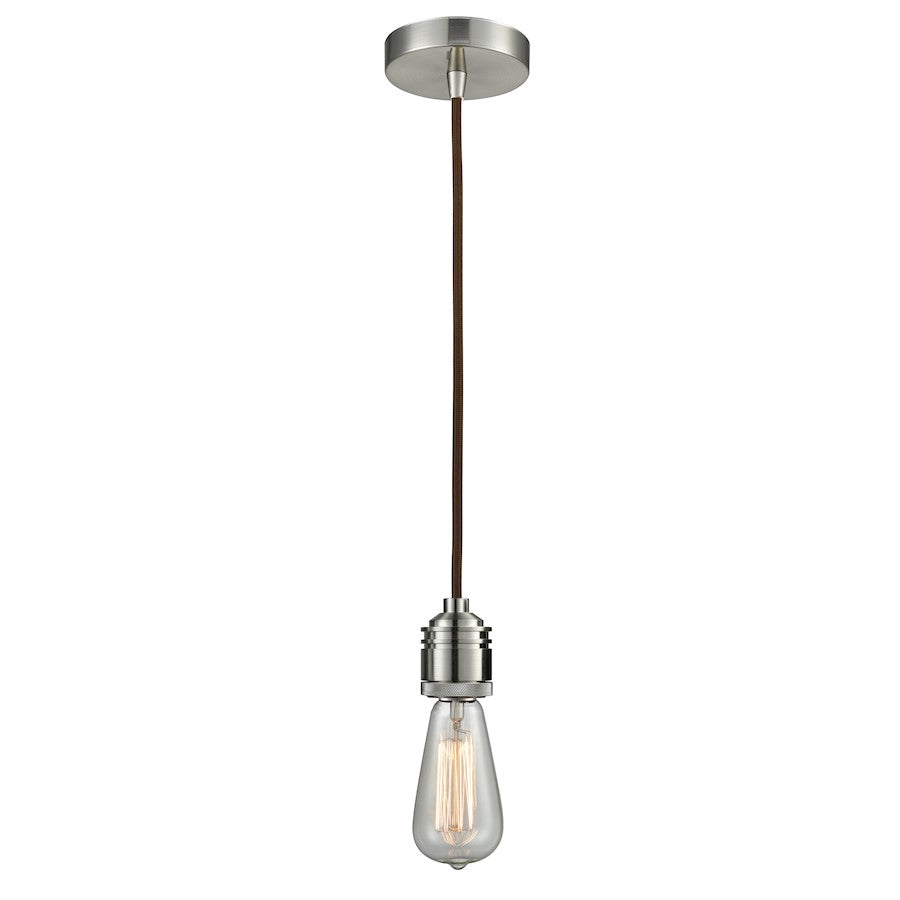 Innovations Winchester Bare Bulb Mini Pendant, SN/Brown