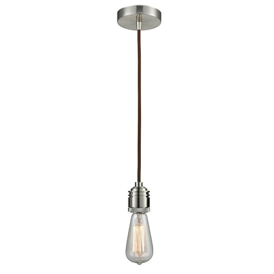 Innovations Winchester Bare Bulb Mini Pendant, SN/Brown