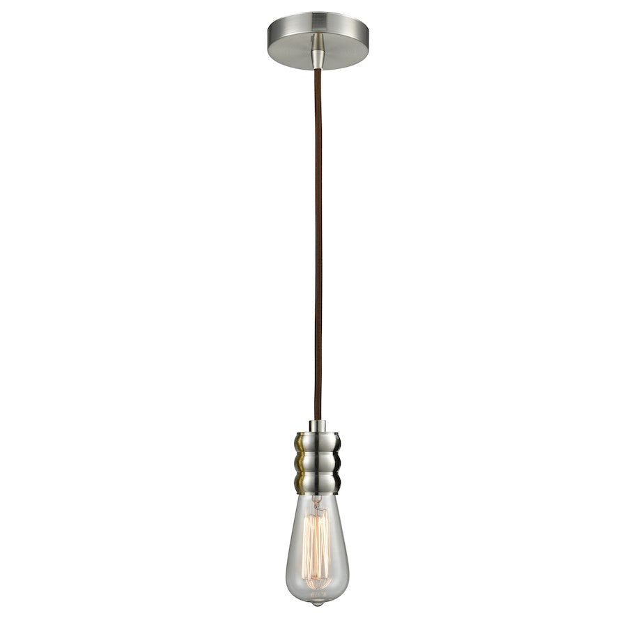 Innovations Gatsby Bare Bulb Mini Pendant, SN/Brown