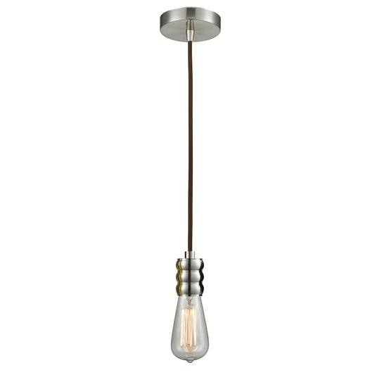 Innovations Gatsby Bare Bulb Mini Pendant, SN/Brown