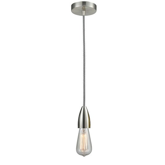 Innovations Fairchild Bare Bulb Mini Pendant, SN/Zebra