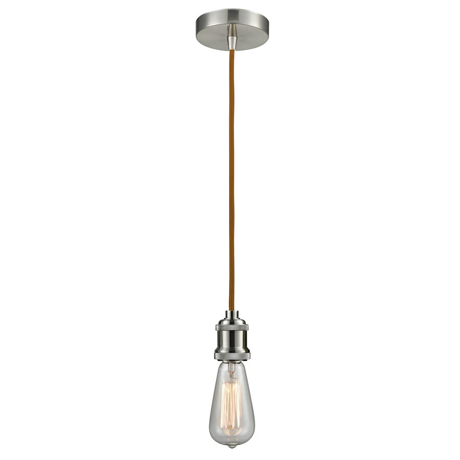 Innovations Edison Bare Bulb Mini Pendant, SN/Amber/Copper