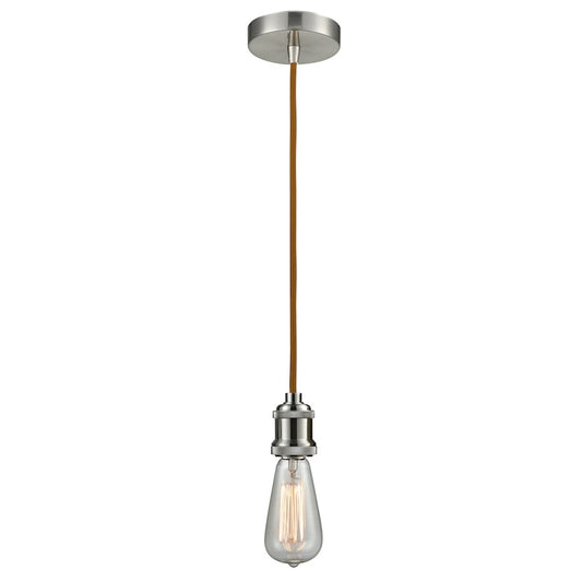 Innovations Edison Bare Bulb Mini Pendant, SN/Amber/Copper