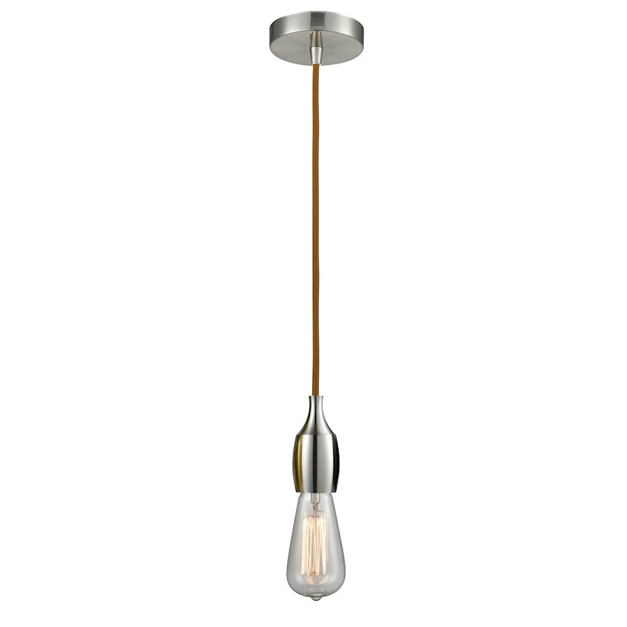 Innovations Chelsea Bare Bulb Mini Pendant, SN/Amber/Copper